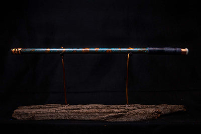Copper Flute #CFE0003 in Arctic Burl with Copper Foil End
