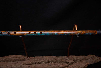 Copper Flute #0025 in Turquoise Burl - Low C