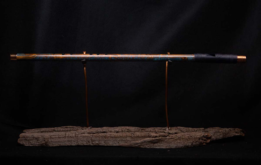 Copper Flute #0029 in Turquoise Burl - Low C
