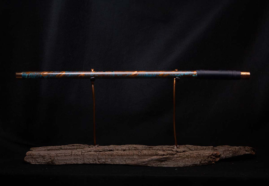Copper Flute #0030 in Turquoise Burl - Low C