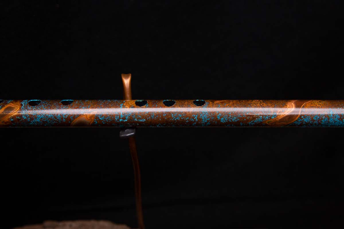Copper Flute #0030 in Turquoise Burl - Low C