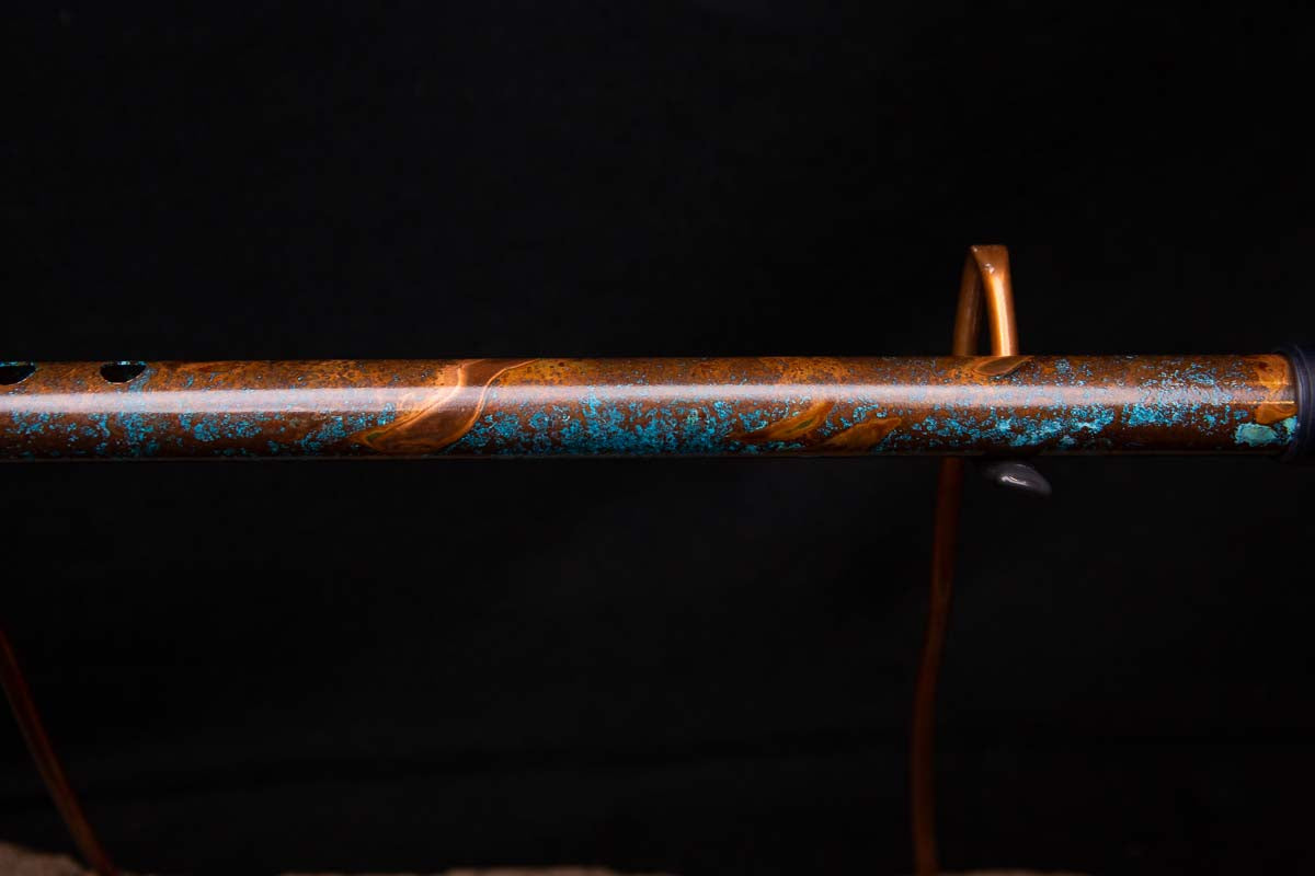 Copper Flute #0030 in Turquoise Burl - Low C