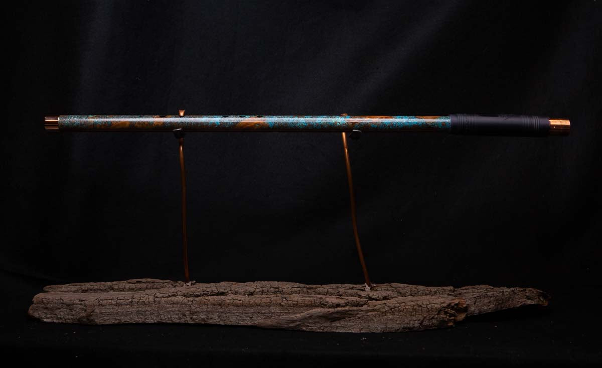 Copper Flute #0031 in Turquoise Burl - Low C
