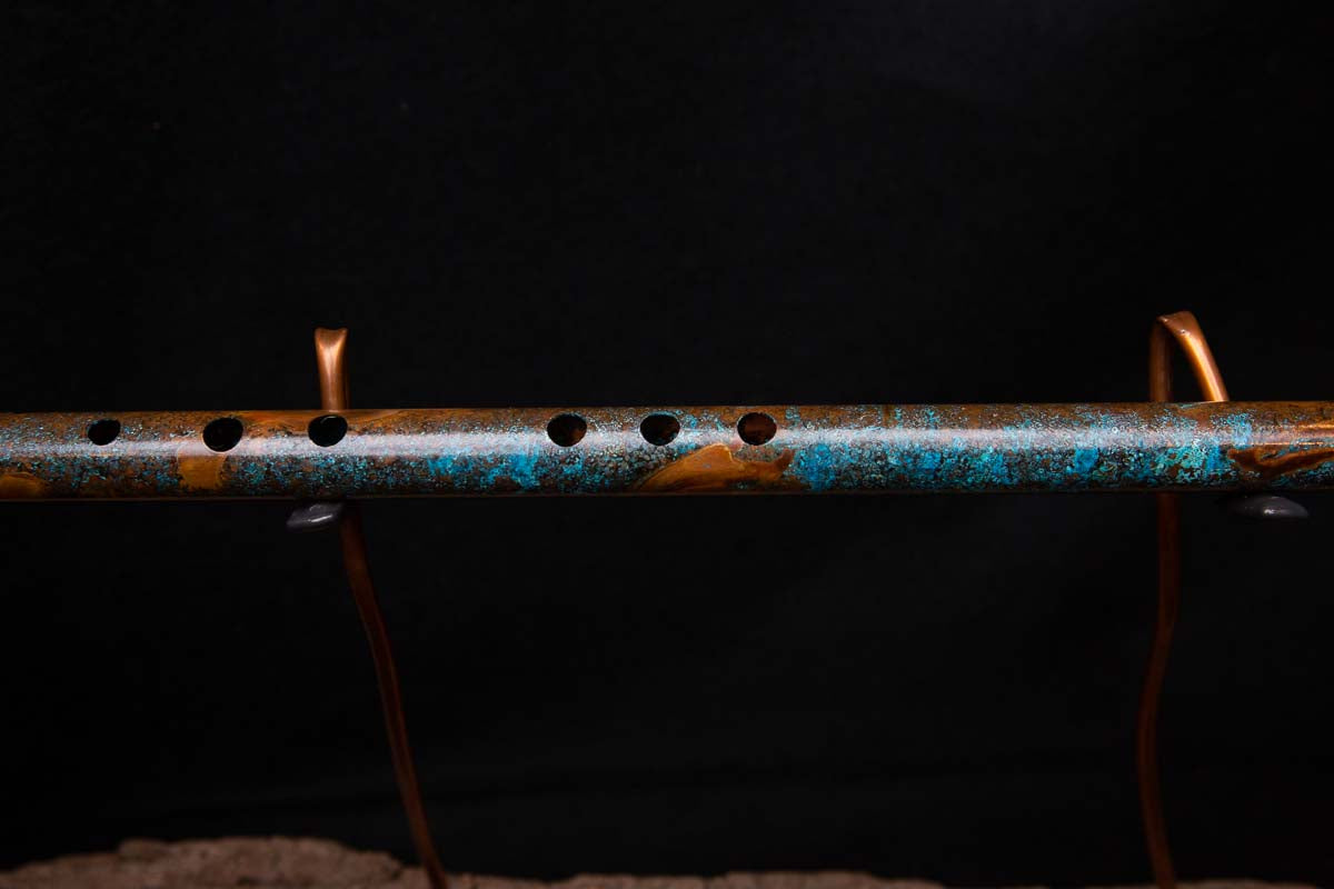 Copper Flute #0031 in Turquoise Burl - Low C