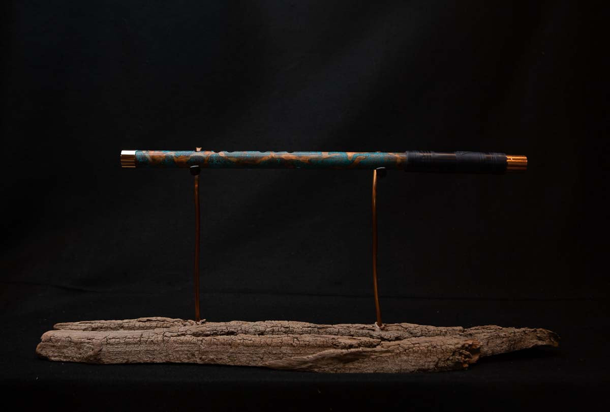 Lullaby Edition Copper Flute #LE0001 in Turquoise Summer