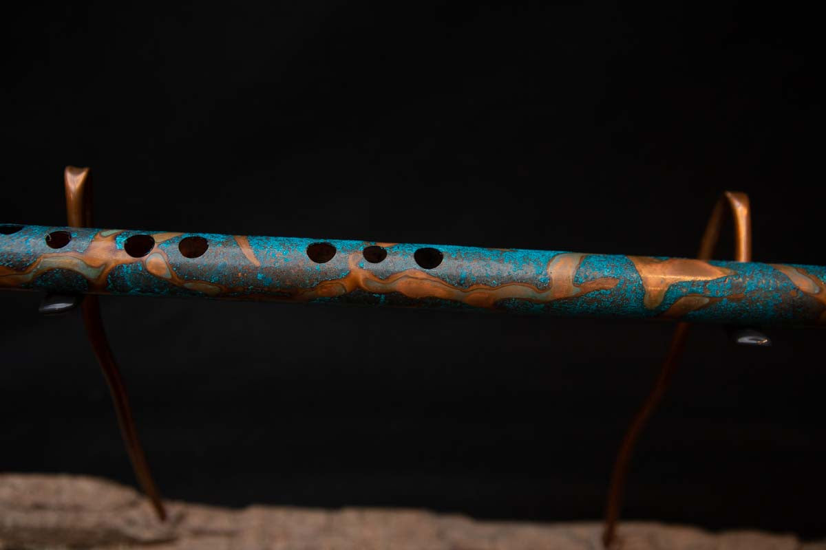 Lullaby Edition Copper Flute #LE0001 in Turquoise Summer