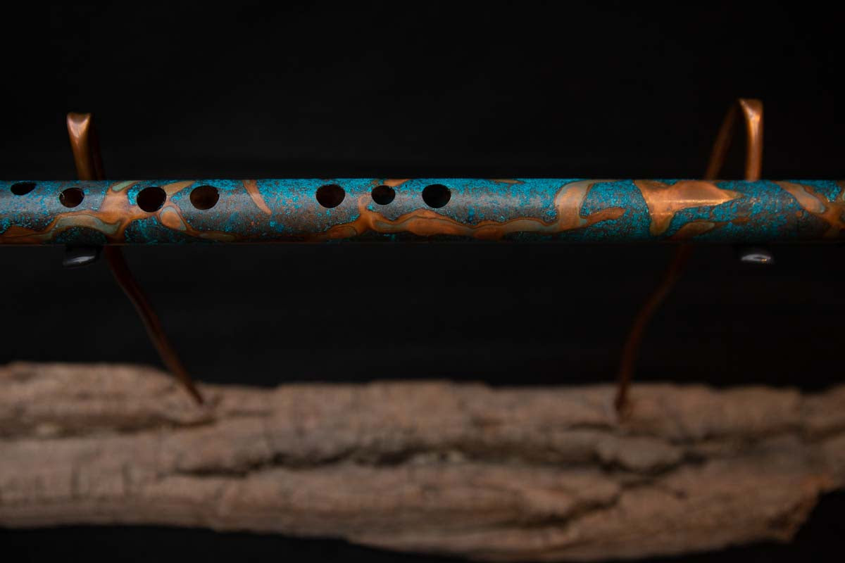 Lullaby Edition Copper Flute #LE0001 in Turquoise Summer