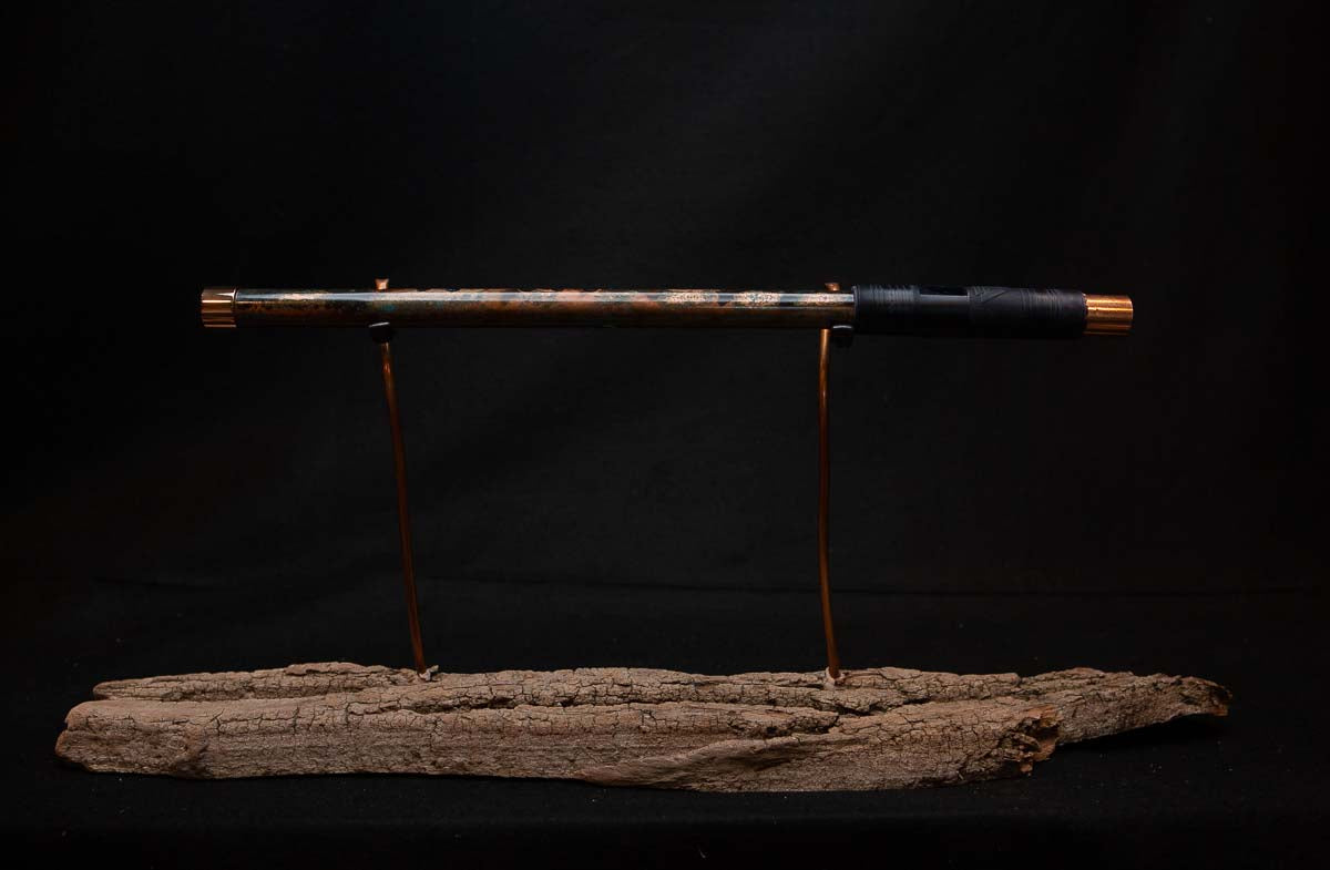 Lullaby Edition Copper Flute #LE0002 in Autumn Patina