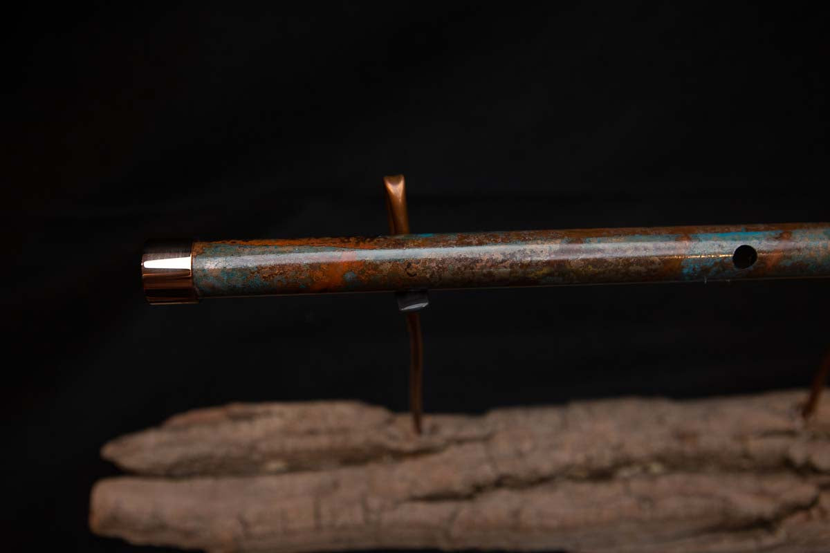 Lullaby Edition Copper Flute #LE0002 in Autumn Patina