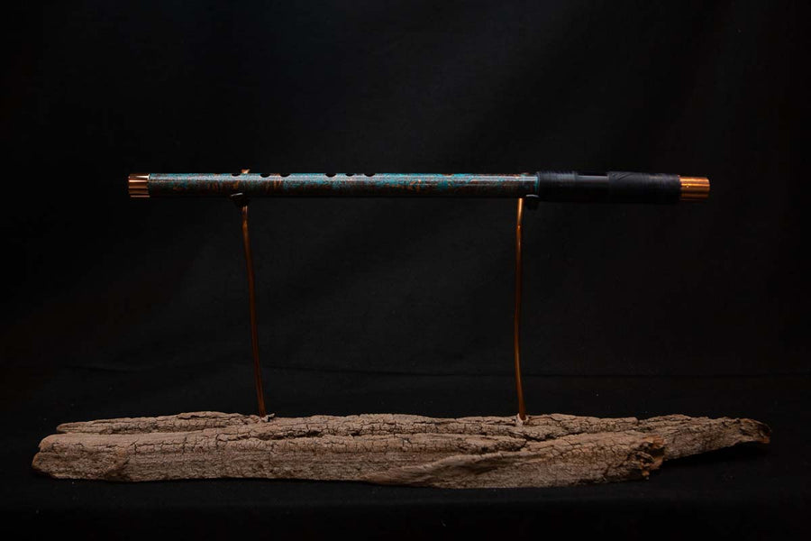 Lullaby Edition Copper Flute #LE0003 in Turquoise Waves
