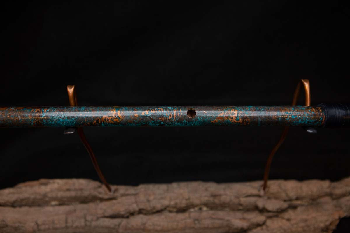 Lullaby Edition Copper Flute #LE0003 in Turquoise Waves