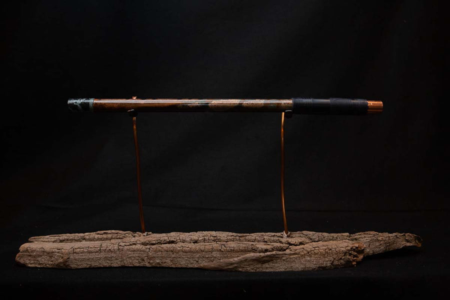 Lullaby Edition Copper Flute #LE0005 in Autumn Patina w/Midnight Ocean Endcap