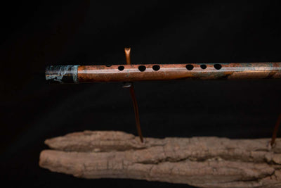 Lullaby Edition Copper Flute #LE0005 in Autumn Patina w/Midnight Ocean Endcap