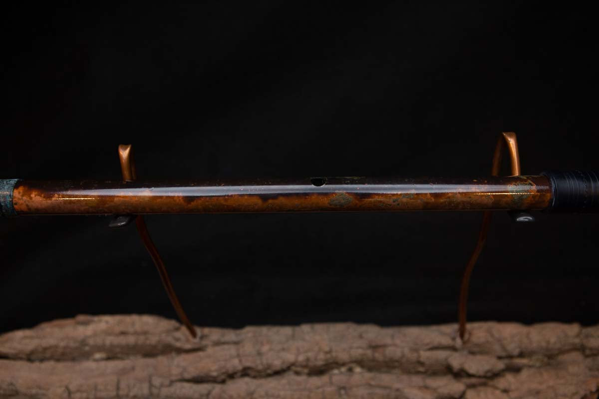 Lullaby Edition Copper Flute #LE0005 in Autumn Patina w/Midnight Ocean Endcap