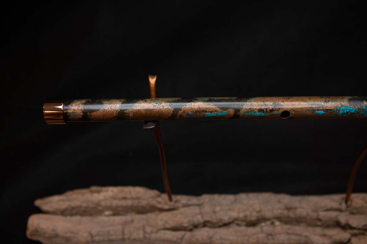 Lullaby Edition Copper Flute #LE0006 in Autumn Patina