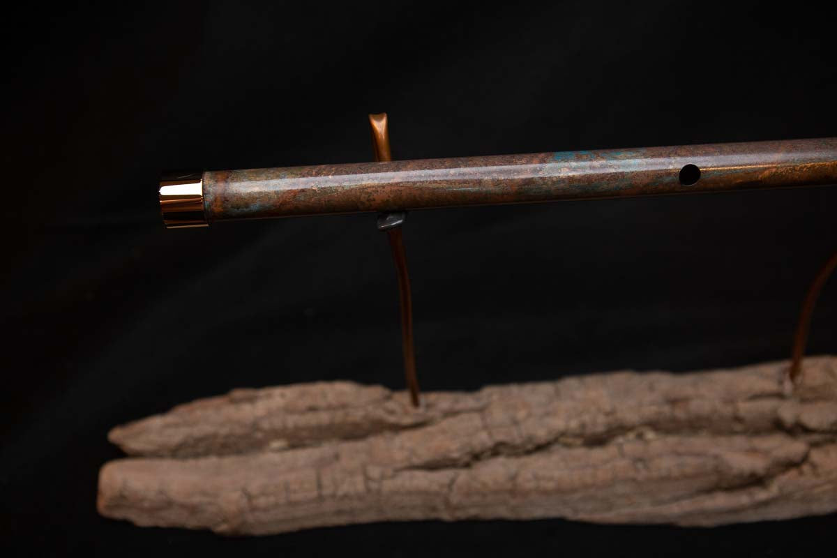 Lullaby Edition Copper Flute #LE0008 in Autumn Patina