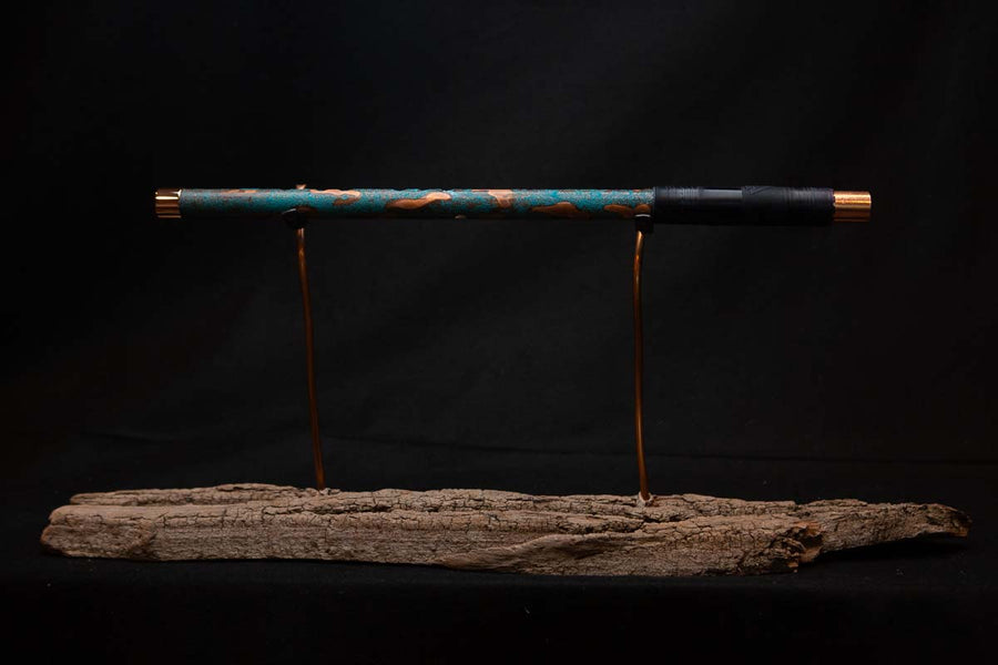 Lullaby Edition Copper Flute #LE0009 in Turquoise Summer