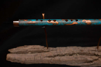 Lullaby Edition Copper Flute #LE0009 in Turquoise Summer