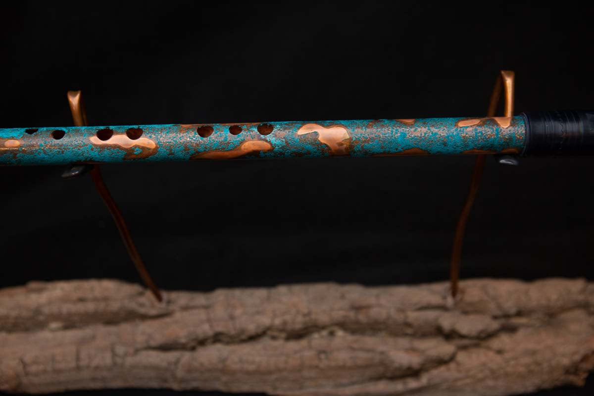 Lullaby Edition Copper Flute #LE0009 in Turquoise Summer