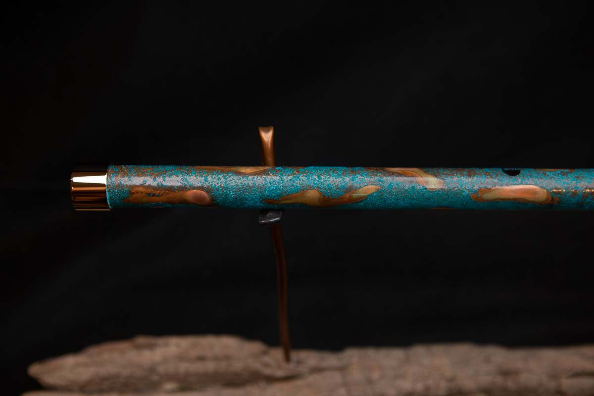 Lullaby Edition Copper Flute #LE0009 in Turquoise Summer