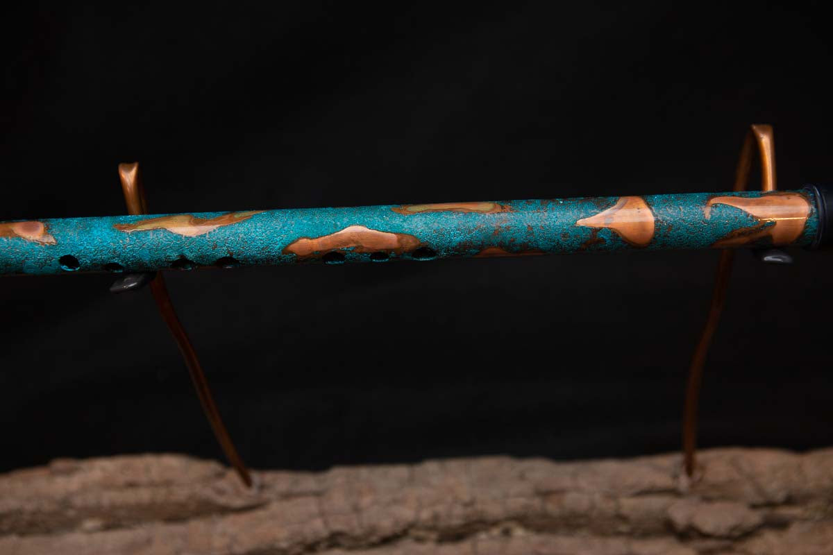 Lullaby Edition Copper Flute #LE0009 in Turquoise Summer