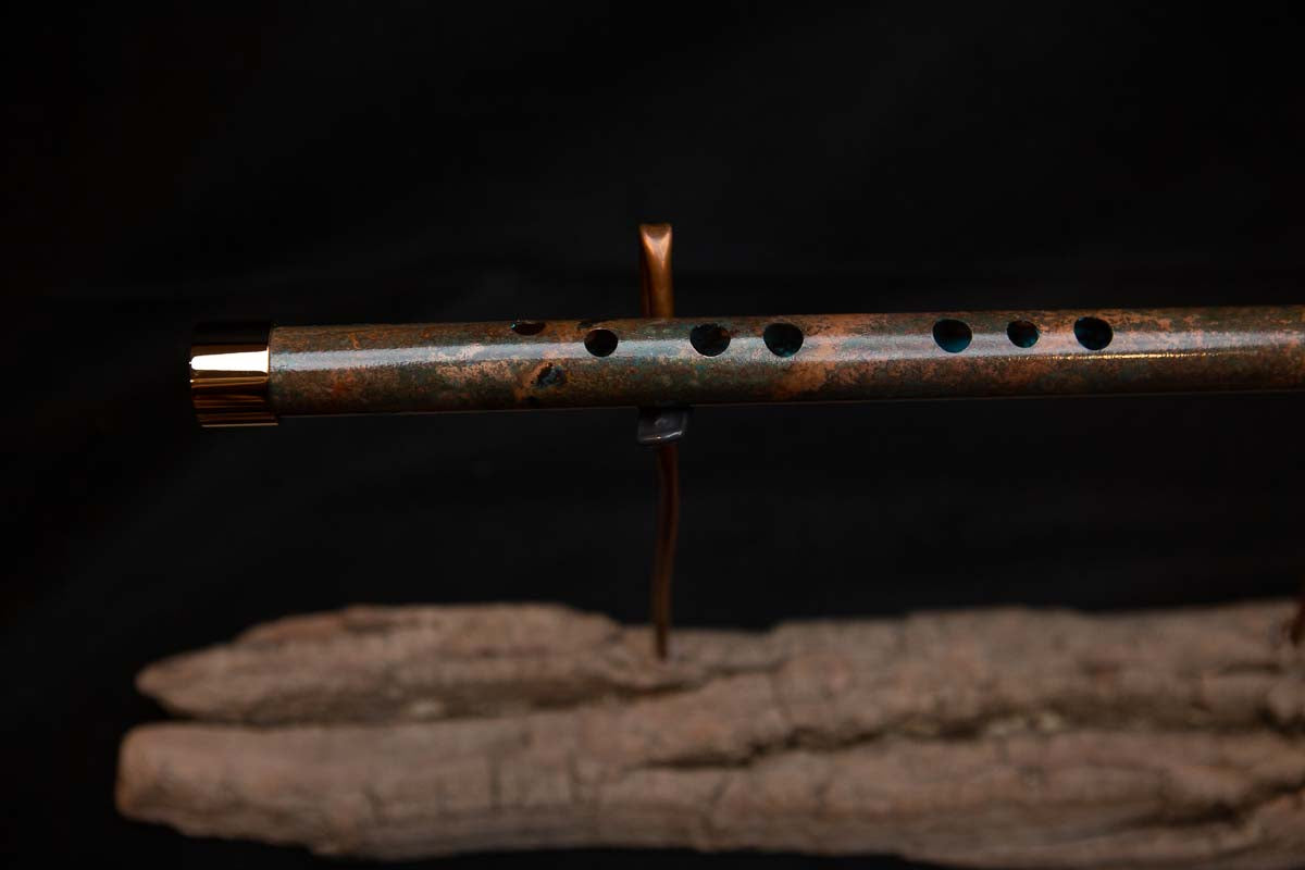Lullaby Edition Copper Flute #LE0010 in Autumn Patina