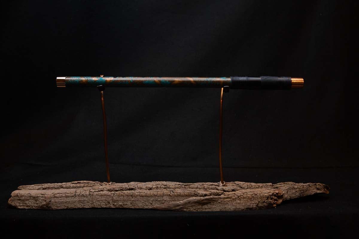 Lullaby Edition Copper Flute #LE0011 in Turquoise Waves