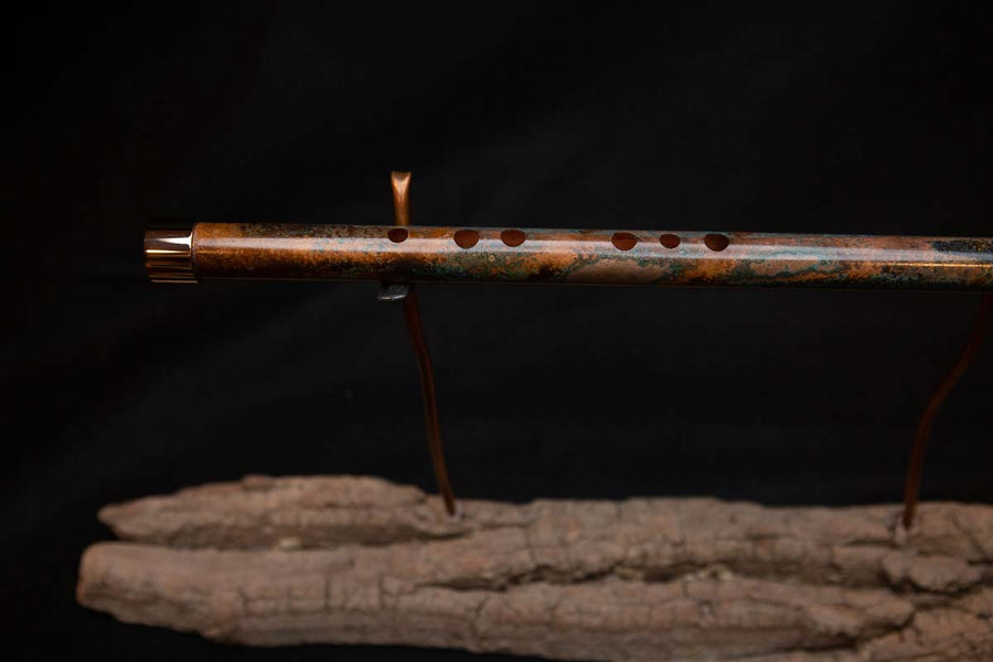 Lullaby Edition Copper Flute #LE0014 in Autumn Patina