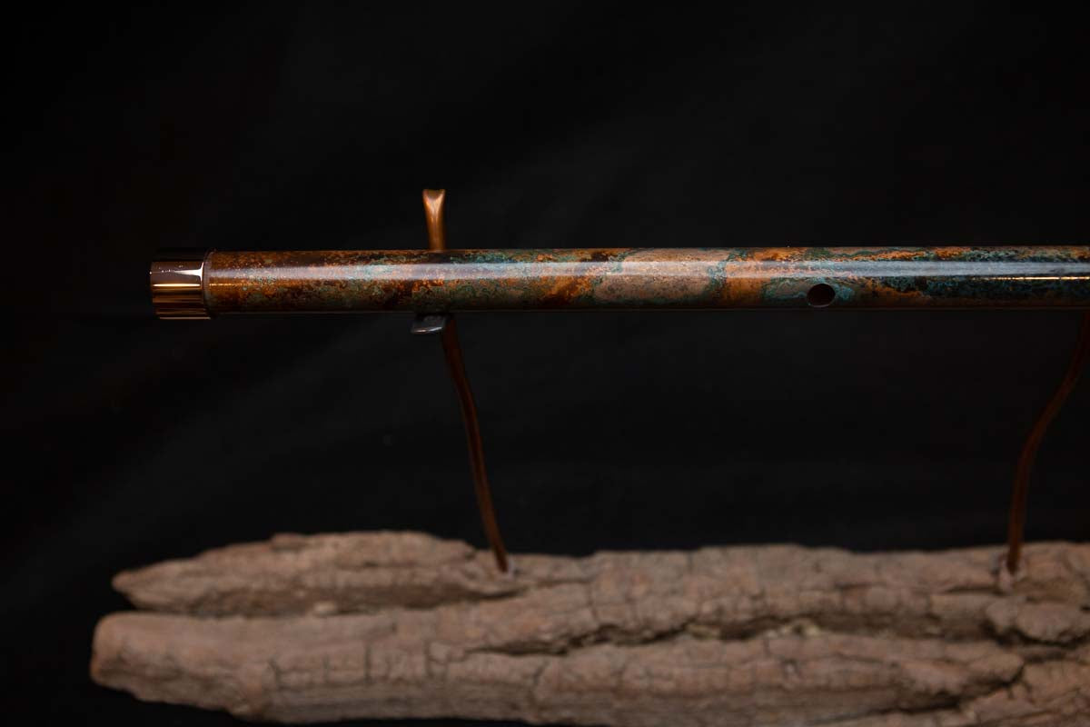 Lullaby Edition Copper Flute #LE0014 in Autumn Patina