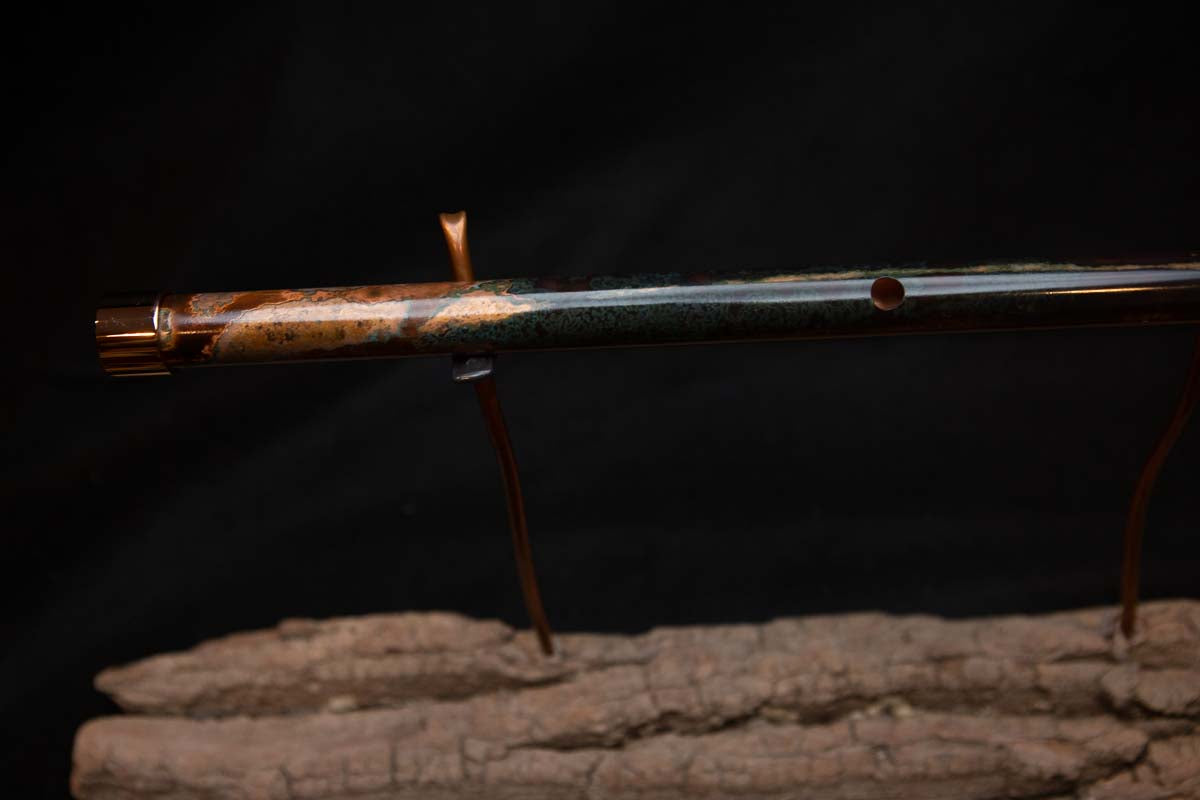Lullaby Edition Copper Flute #LE0015 in Autumn Patina