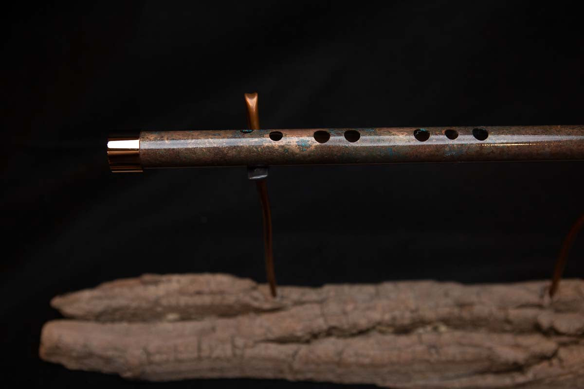 Lullaby Edition Copper Flute #LE0016 in Autumn Patina