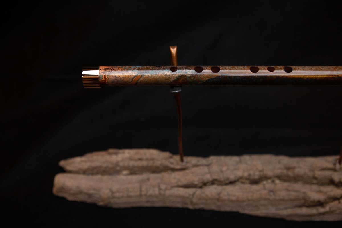 Lullaby Edition Copper Flute #LE0017 in Autumn Patina