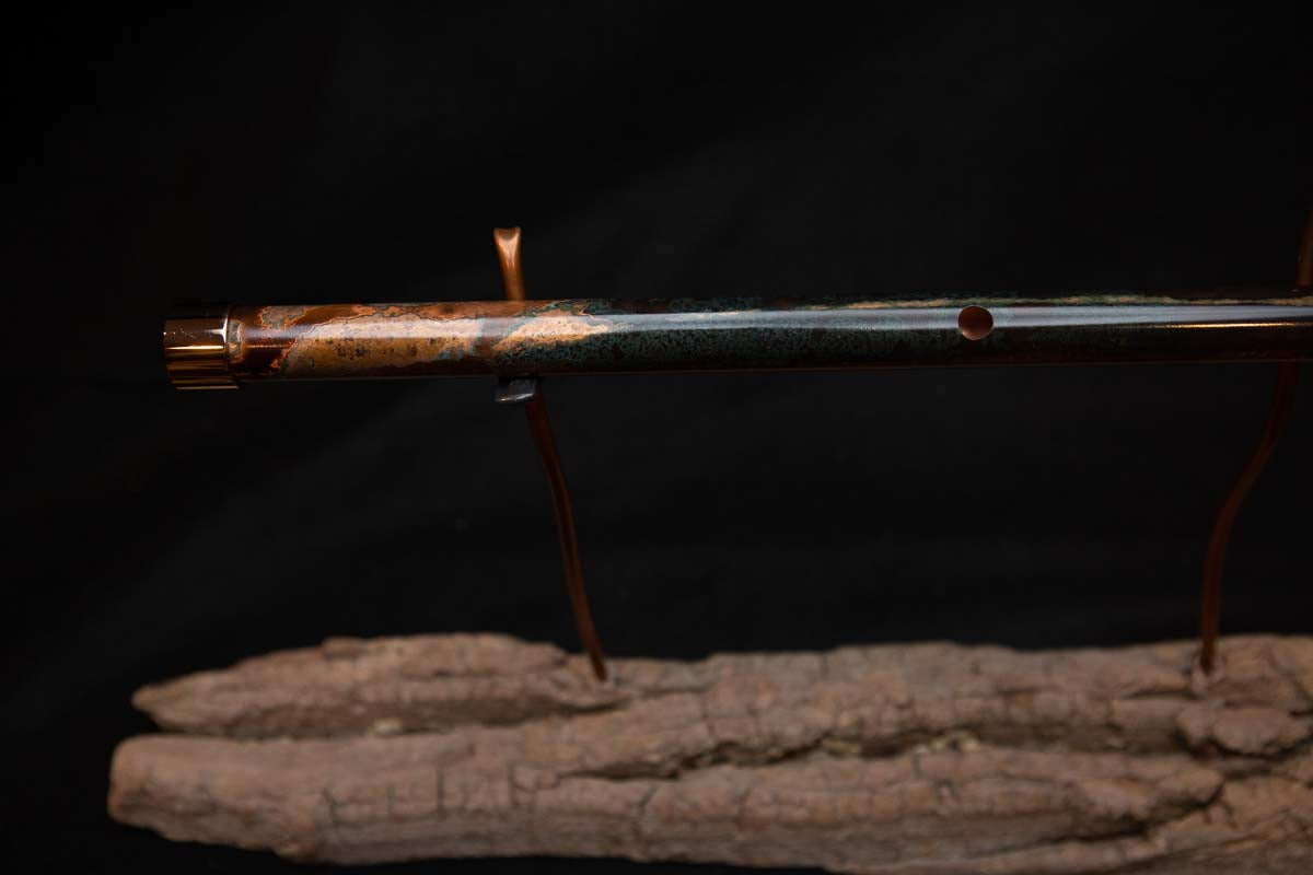 Lullaby Edition Copper Flute #LE0017 in Autumn Patina
