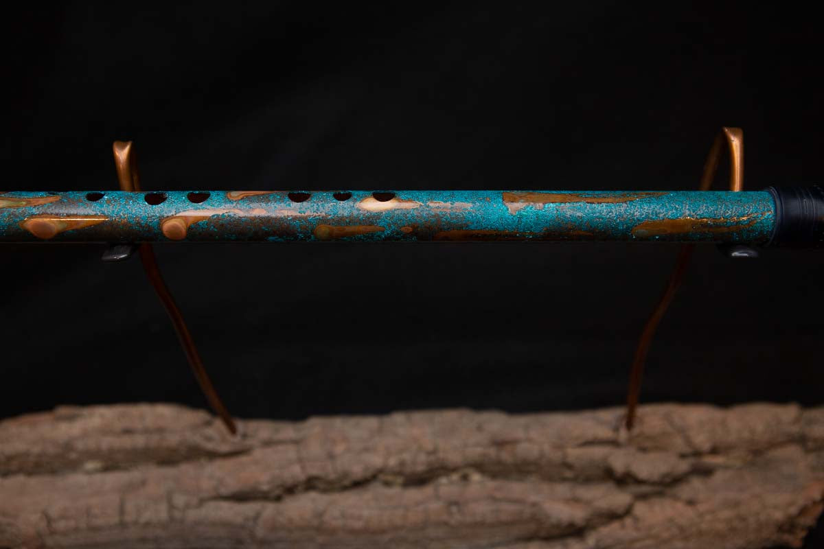 Lullaby Edition Copper Flute #LE0018 in Turquoise Summer