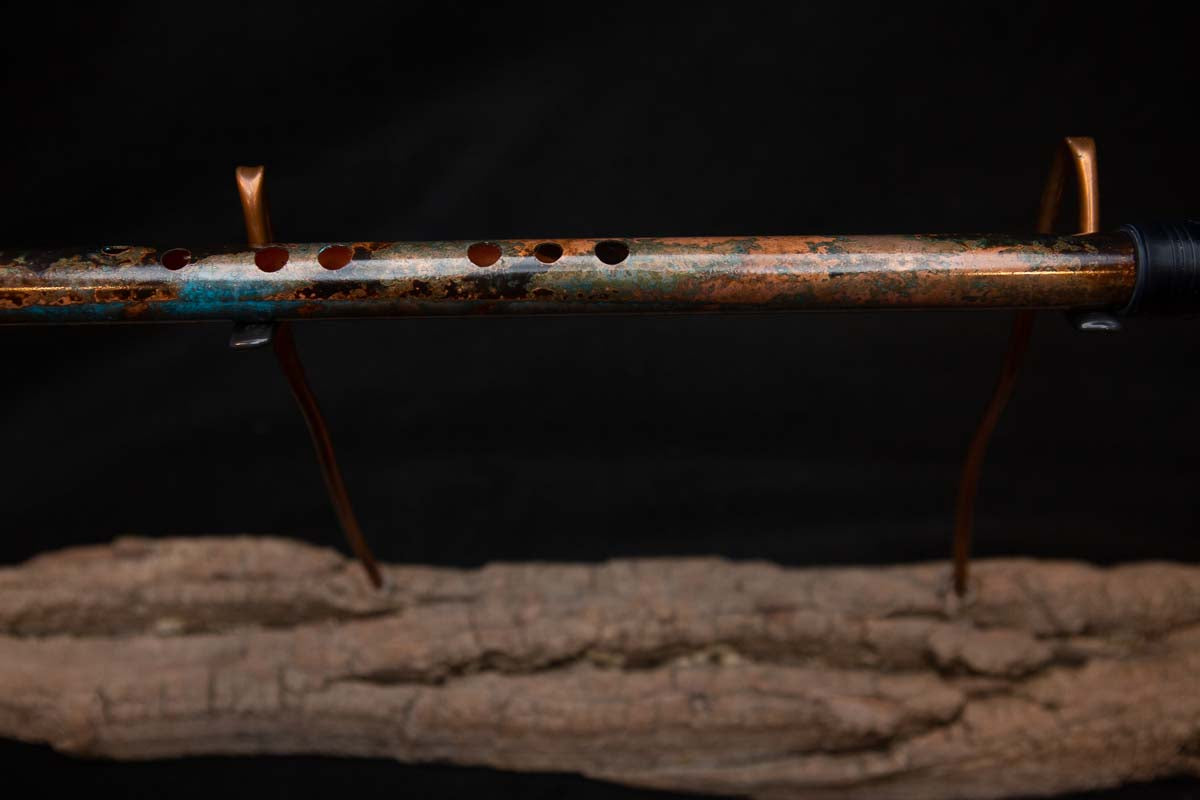 Lullaby Edition Copper Flute #LE0019 in Autumn Patina