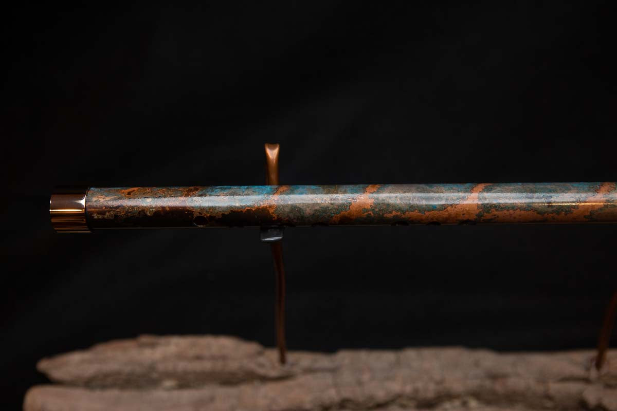 Lullaby Edition Copper Flute #LE0019 in Autumn Patina