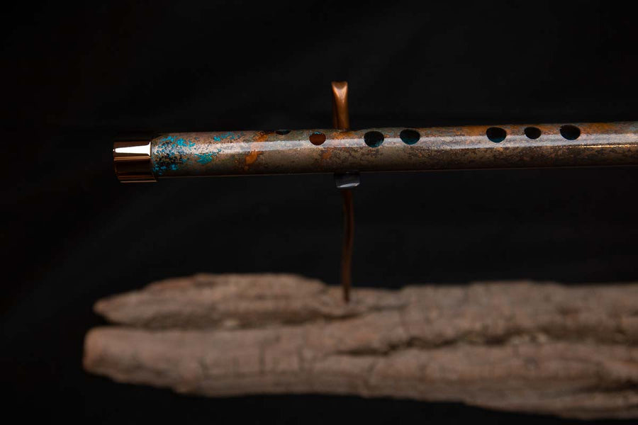 Lullaby Edition Copper Flute #LE0021 in Autumn Patina