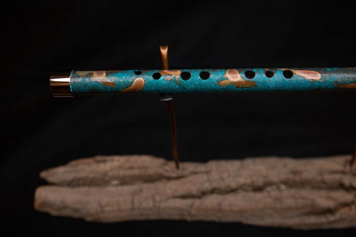 Lullaby Edition Copper Flute #LE0022 in Turquoise Summer