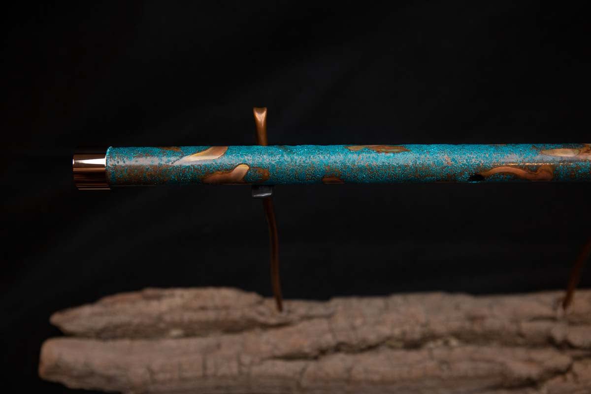 Lullaby Edition Copper Flute #LE0022 in Turquoise Summer