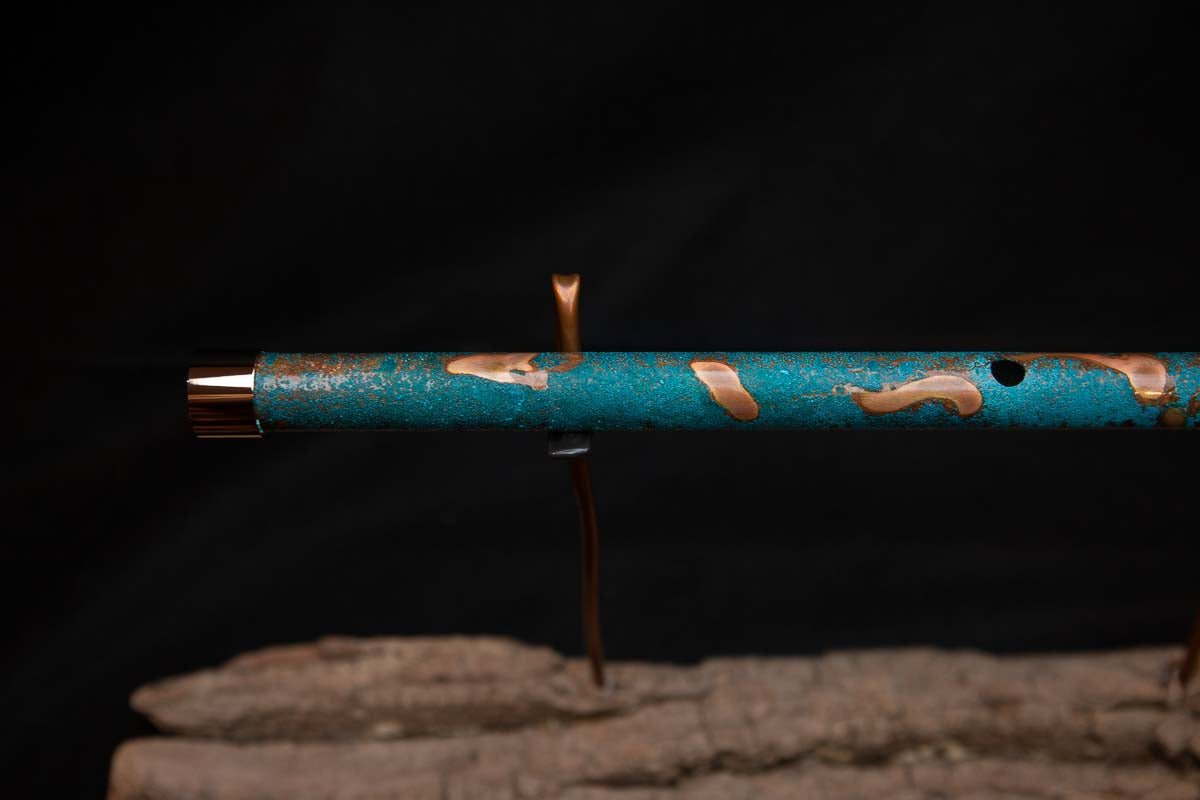 Lullaby Edition Copper Flute #LE0022 in Turquoise Summer