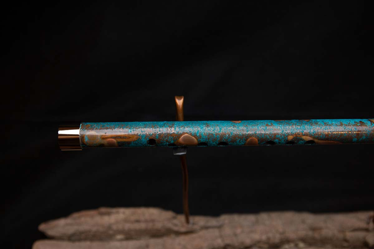Lullaby Edition Copper Flute #LE0022 in Turquoise Summer