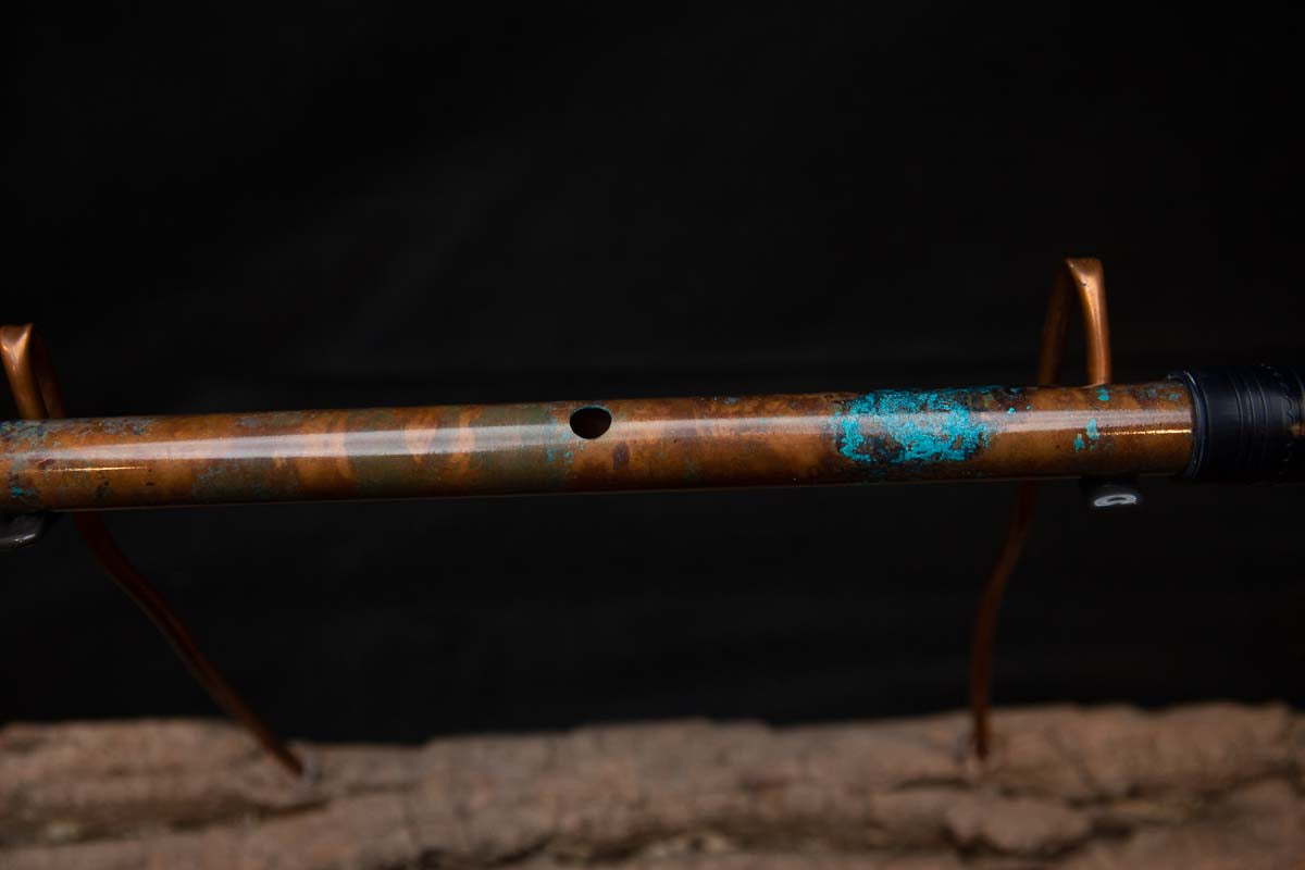 Lullaby Edition Copper Flute #LE0023 in Autumn Patina w/Midnight Ocean Endcap