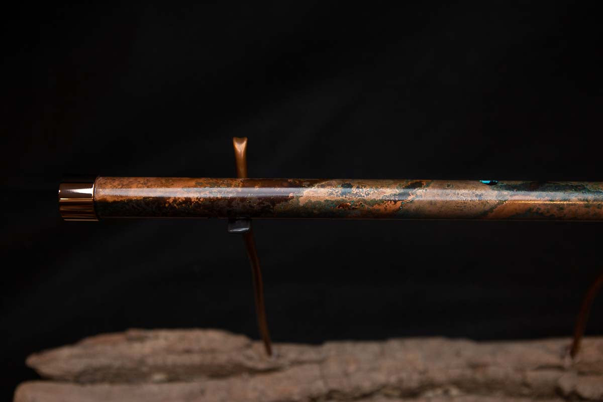 Lullaby Edition Copper Flute #LE0024 in Autumn Patina