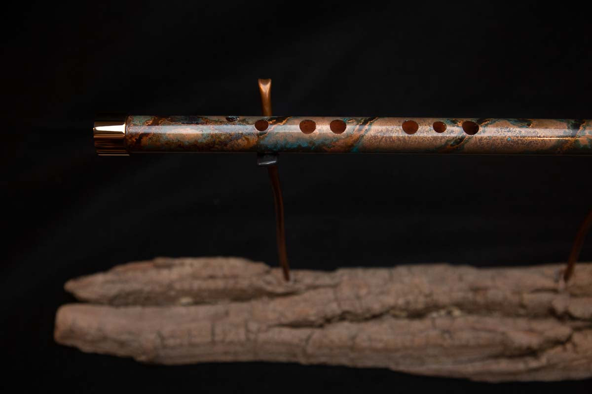 Lullaby Edition Copper Flute #LE0025 in Autumn Patina