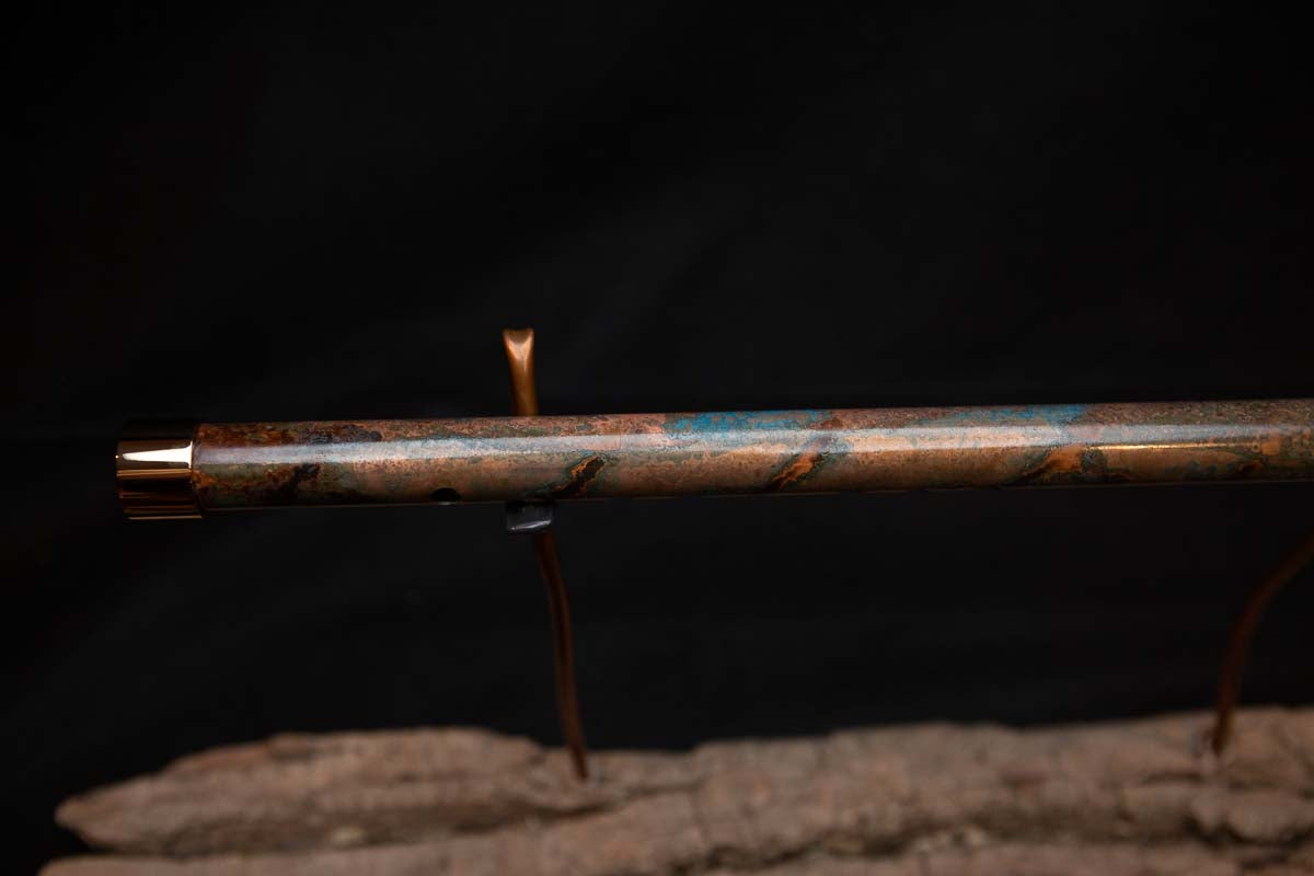 Lullaby Edition Copper Flute #LE0025 in Autumn Patina