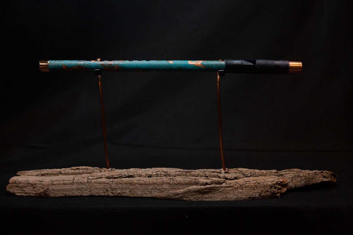 Lullaby Edition Copper Flute #LE0027 in Turquoise Summer