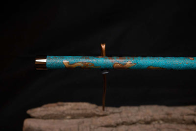 Lullaby Edition Copper Flute #LE0027 in Turquoise Summer