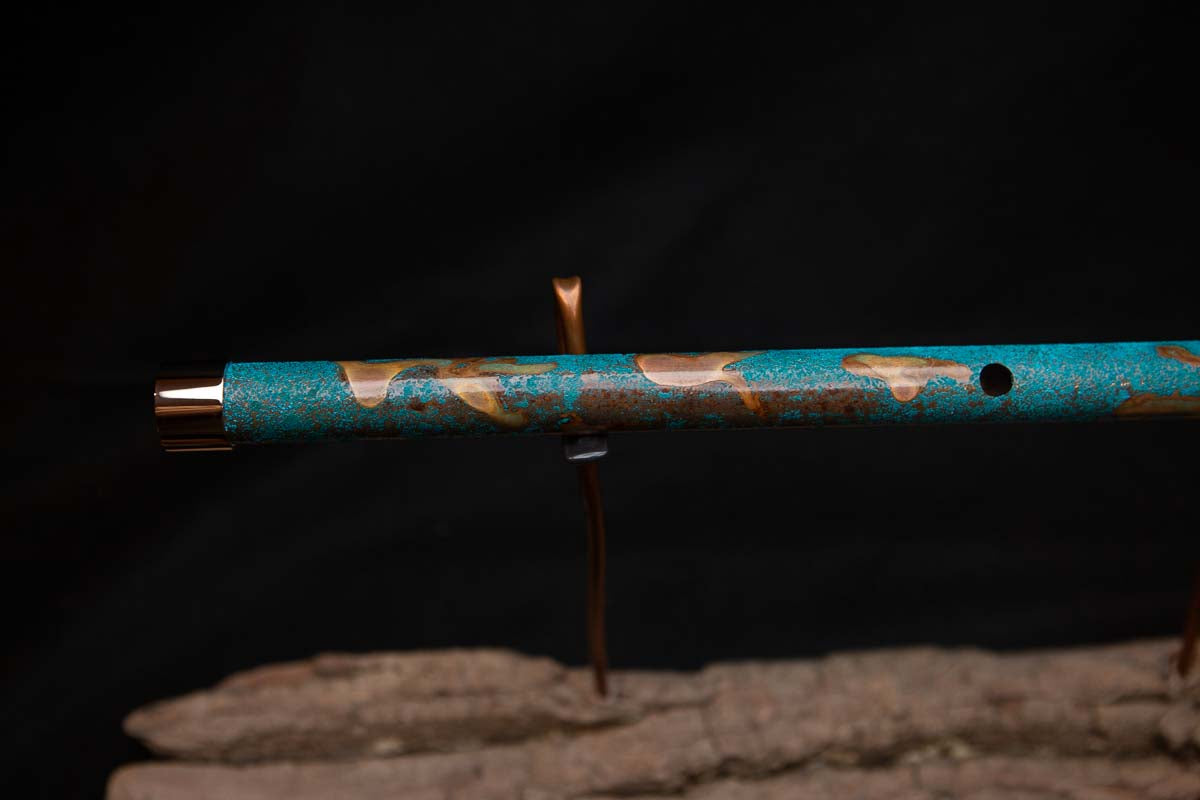 Lullaby Edition Copper Flute #LE0027 in Turquoise Summer