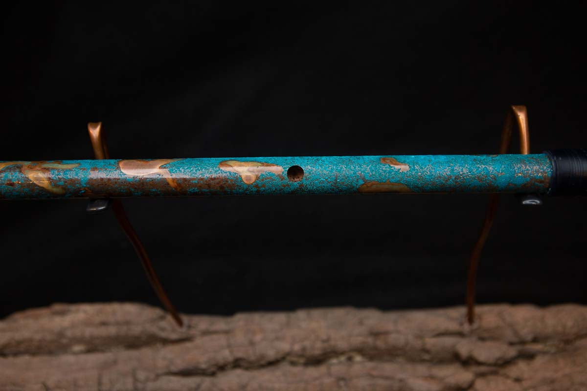 Lullaby Edition Copper Flute #LE0027 in Turquoise Summer