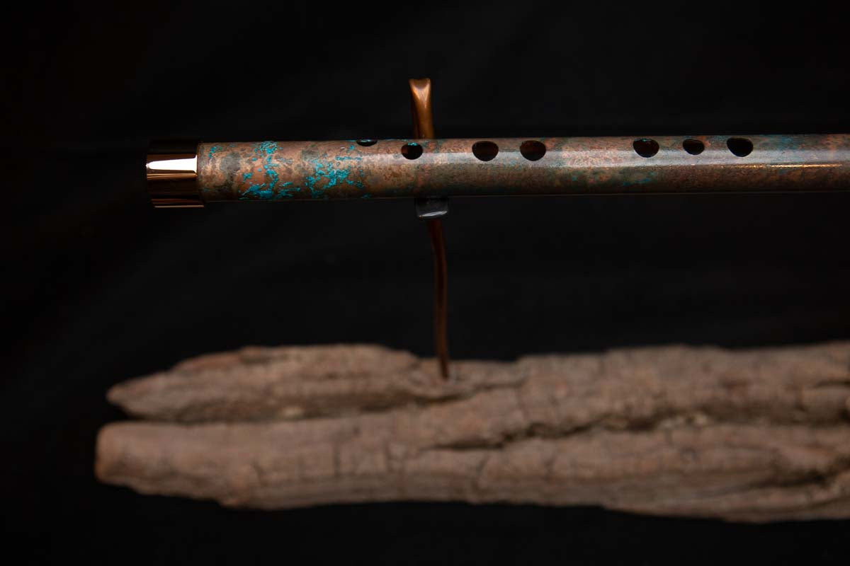 Lullaby Edition Copper Flute #LE0028 in Autumn Patina